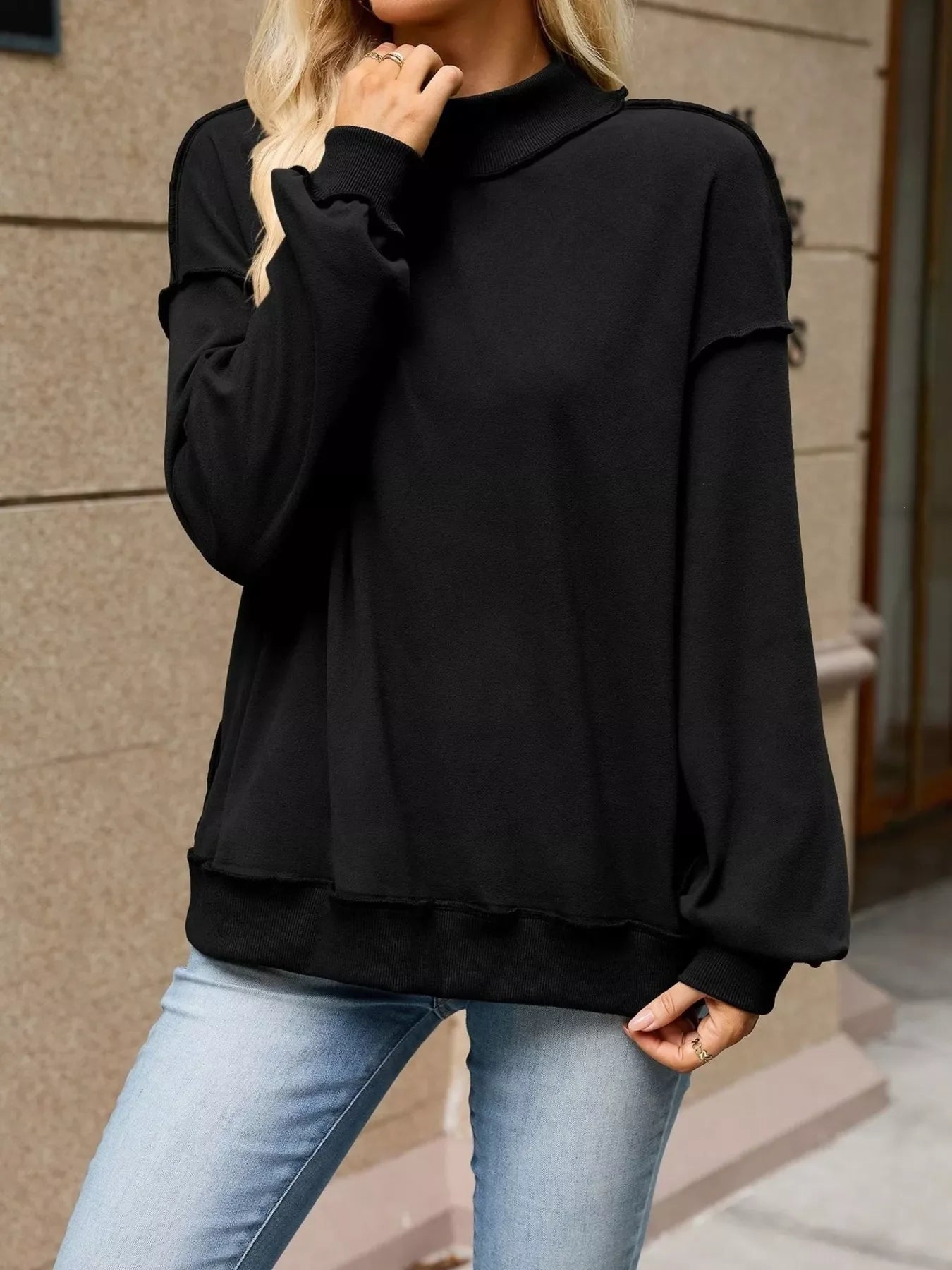 Loose Fit Crew Neck Sweatshirt