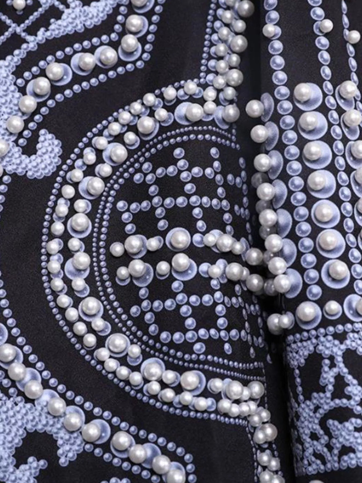 Full Size Embellished Pearl One-Button Blazer Plus Size
