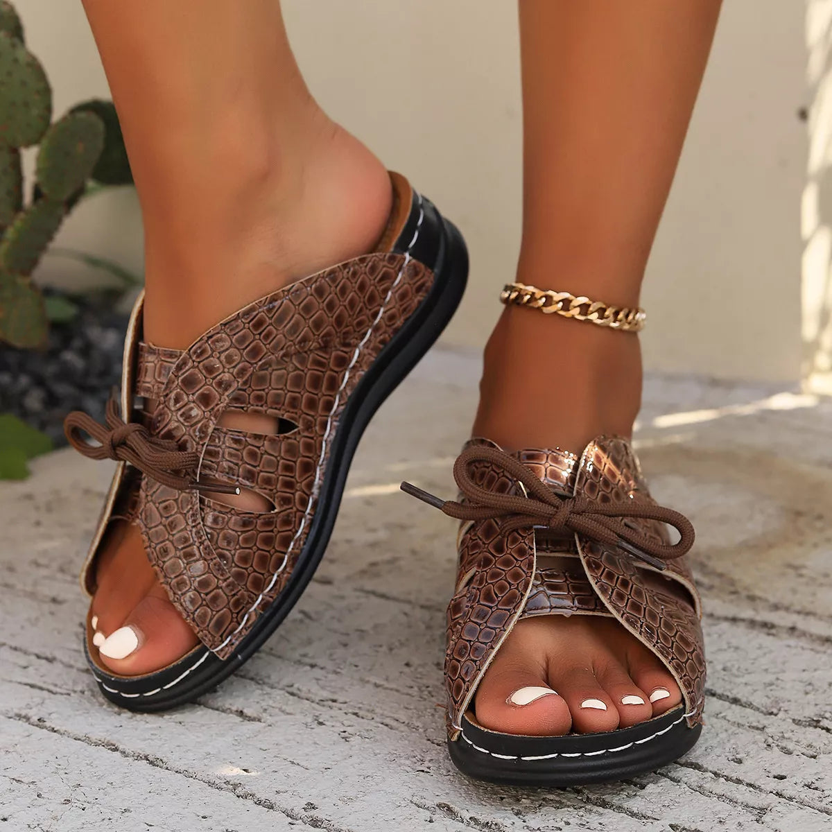 Open Toe Flats Sandals