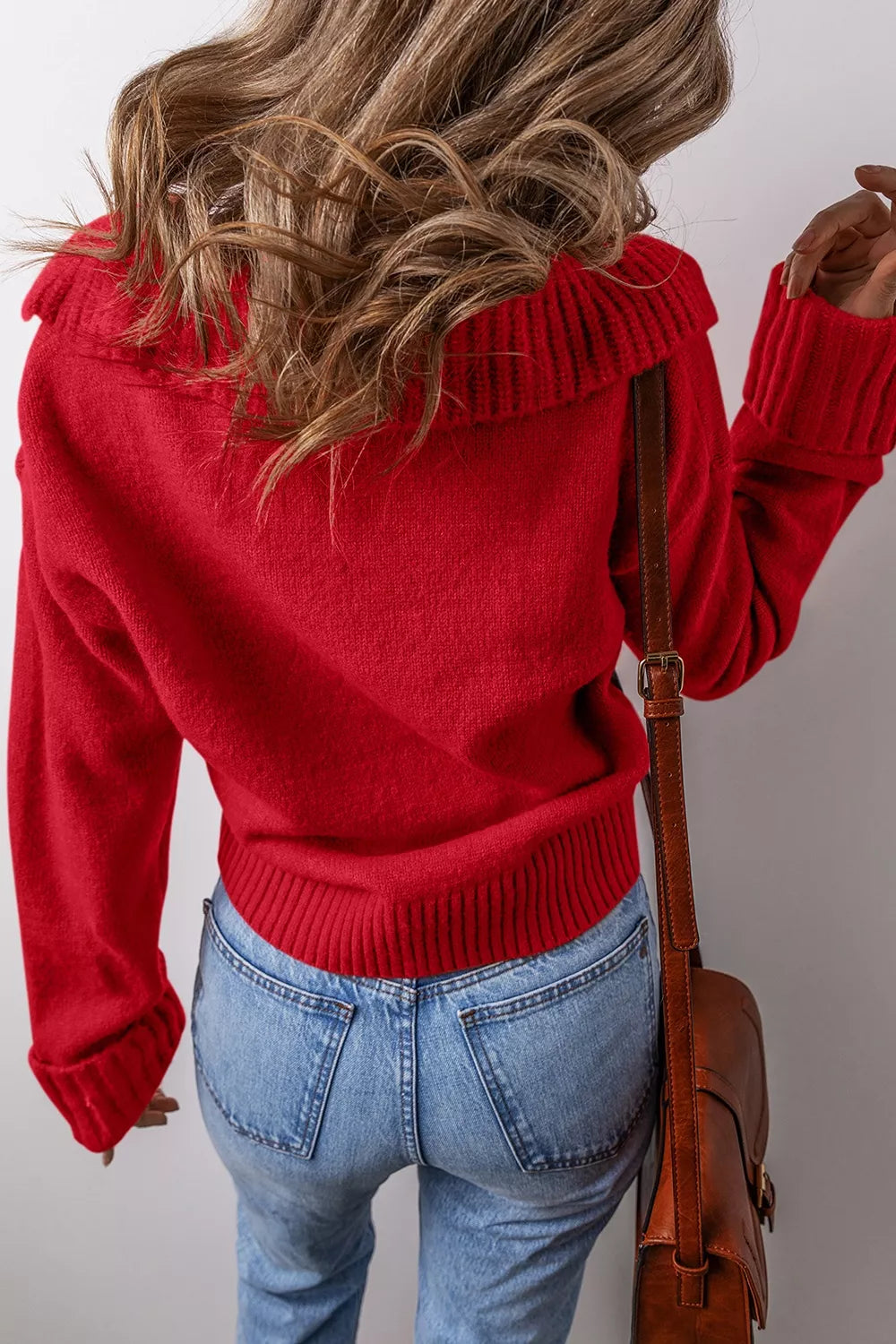 Ribbed Hem Long Sleeve Sweater