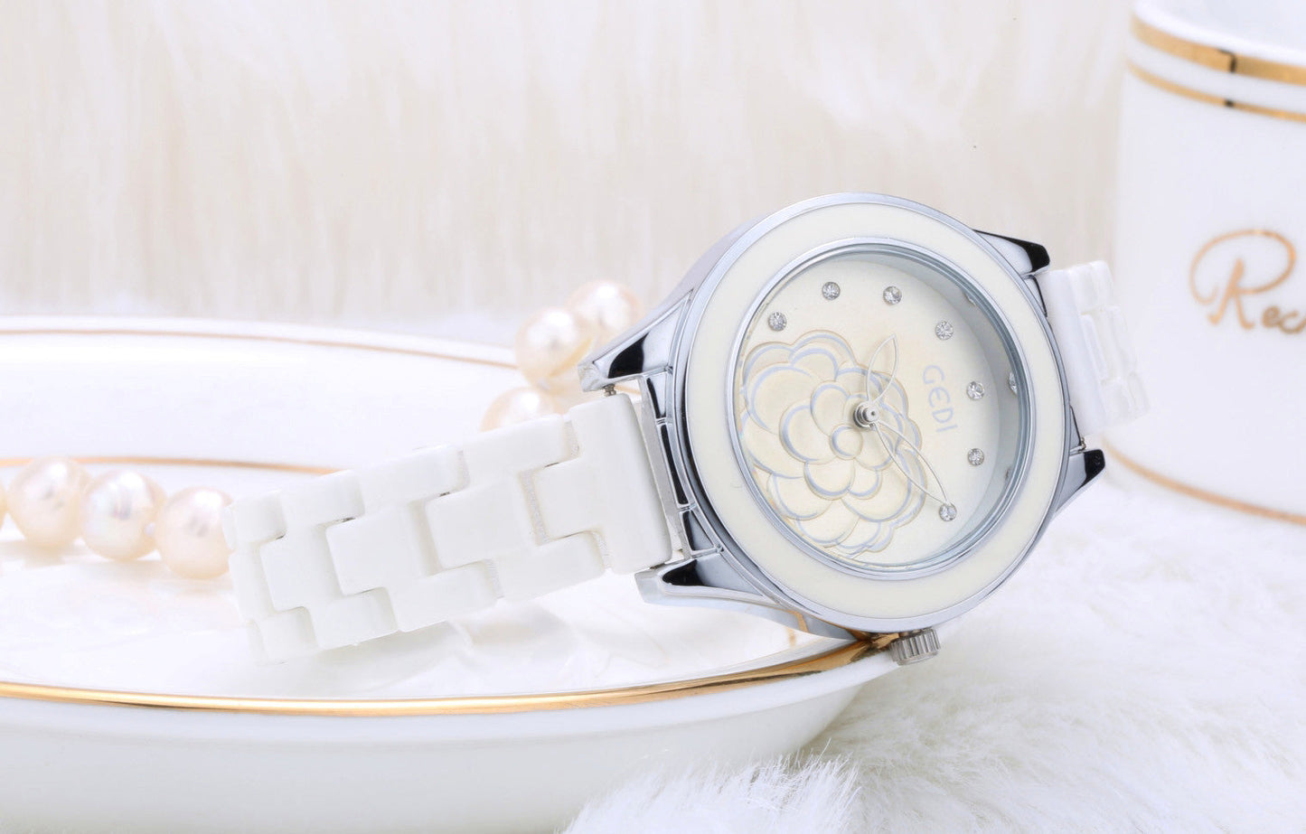 Trendy Fashion Waterproof Ladies Ceramic Watch (See size chart where applicable)