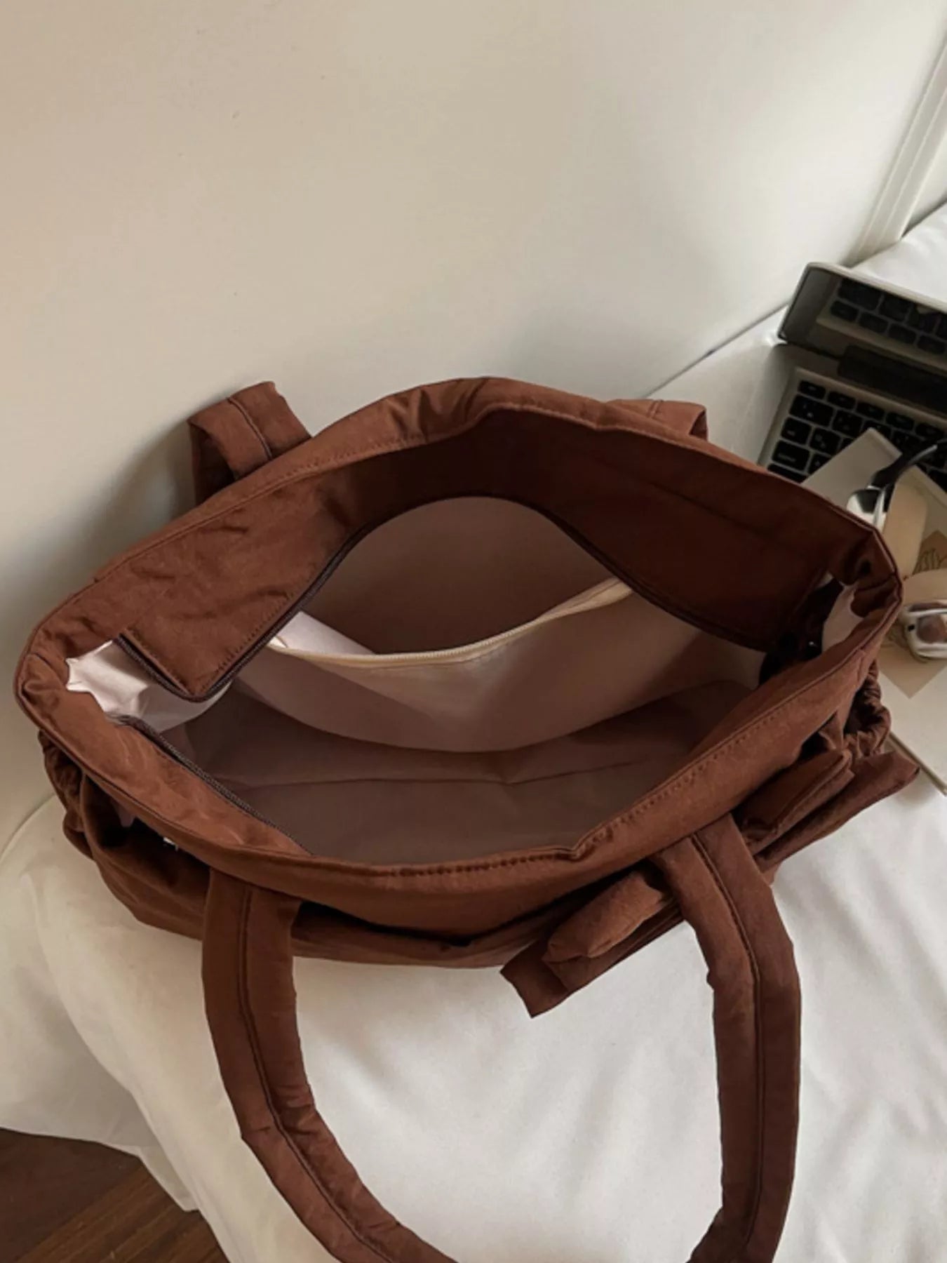 Bow Accent Tote Bag