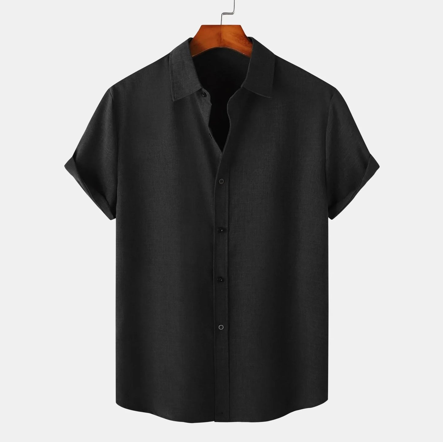 Men's Plus Size Button Up Short Sleeve Shirt