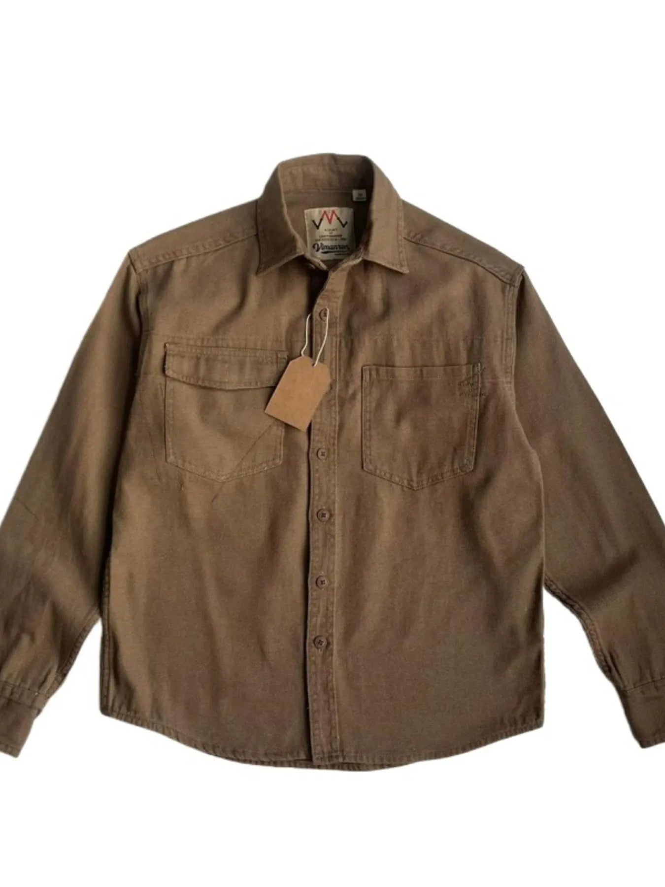Men's Plus Size Button Up Shirt with Chest Pockets