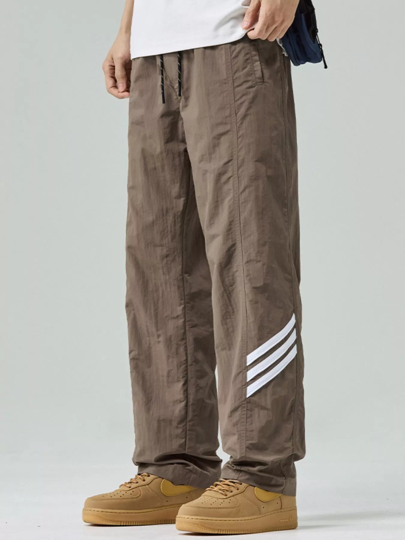 Men's Plus Size Drawstring Wide Leg Pants