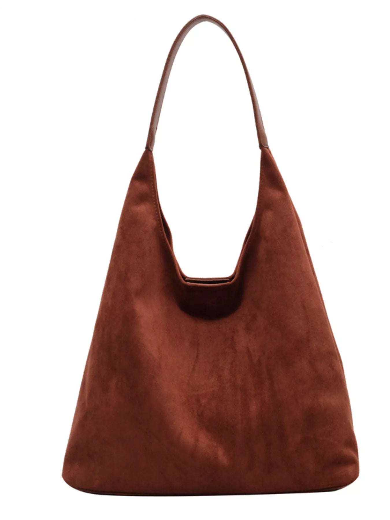 Solid Color Casual Suede Handbag