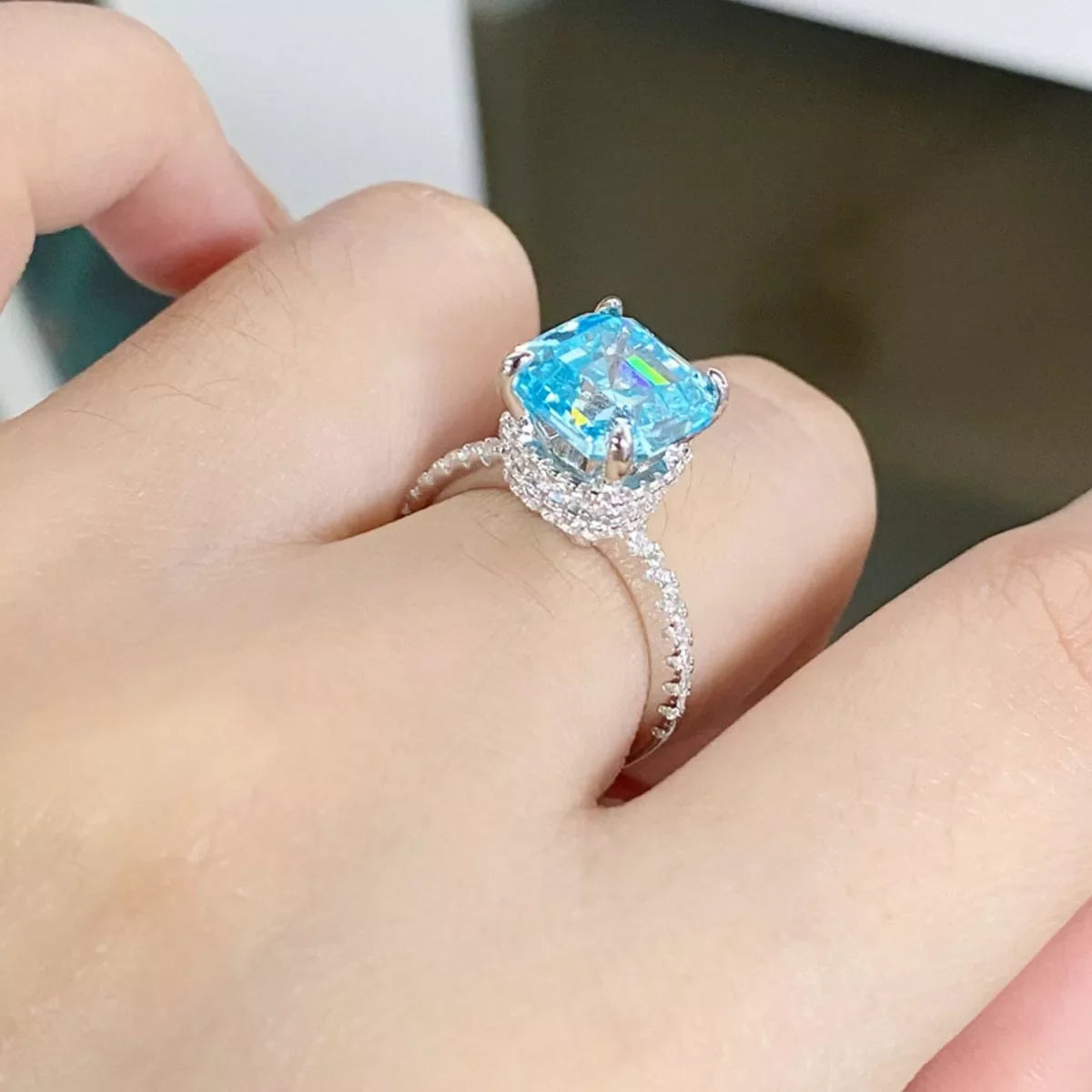 925 Sterling Silver Square Ring