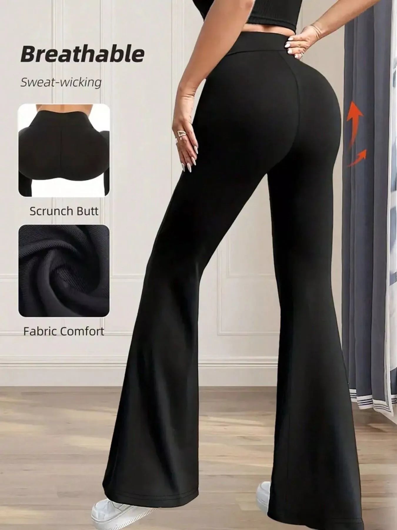 High Waist Slim Fit Flare Pants