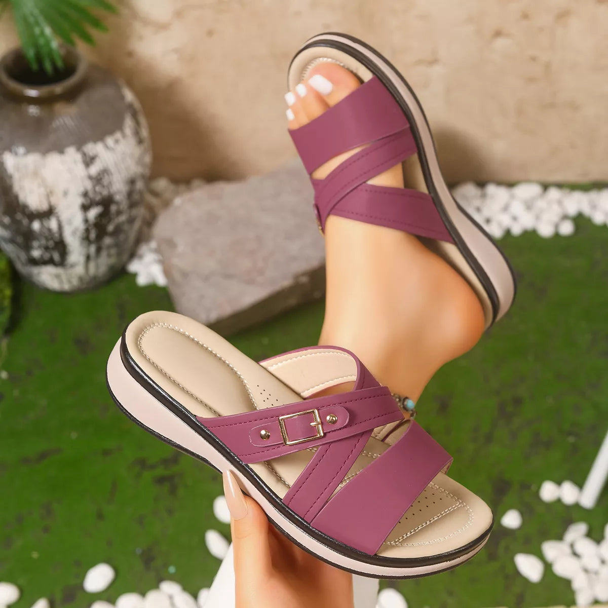 Open Toe Wedge Sandals