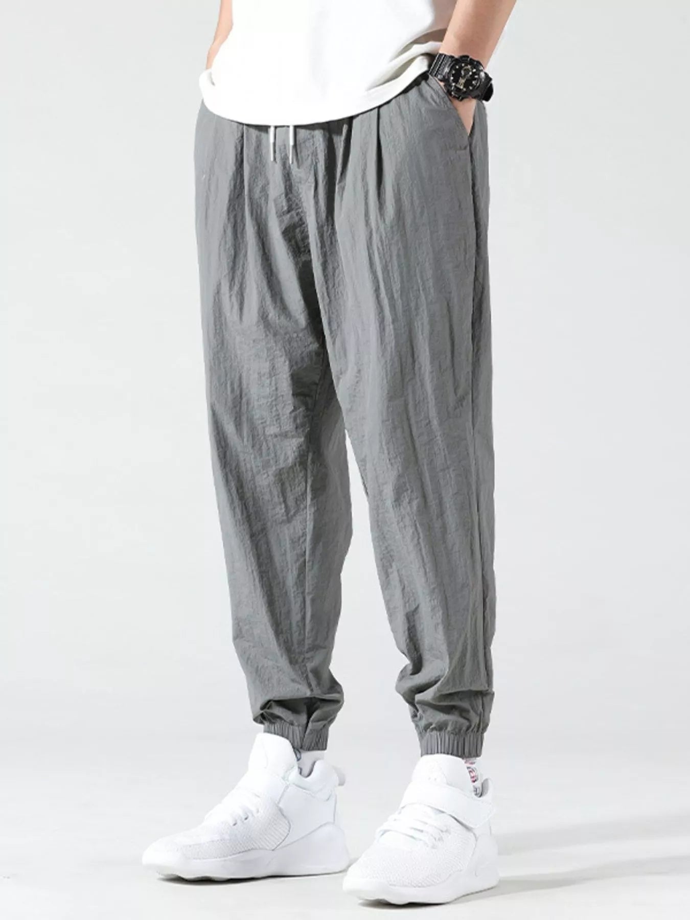 Men's Plus Size Drawstring Loose Fit Joggers