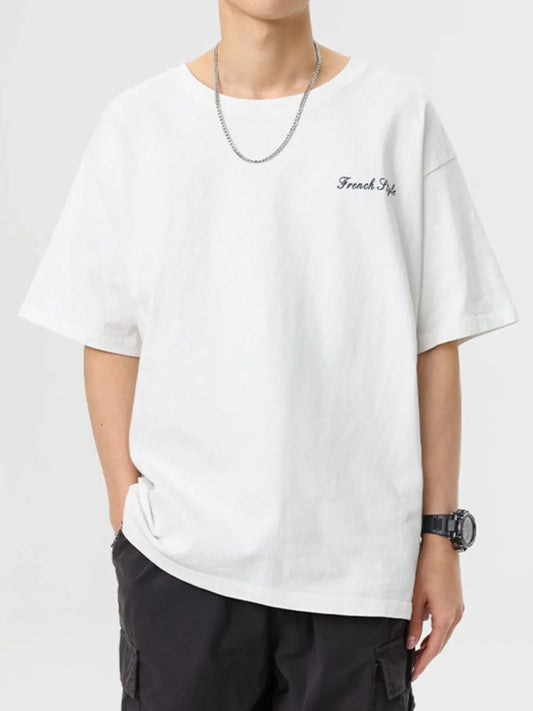 Men's Full Size Basic Style Oversized Round Neck Graphic T-Shirt Plus Size
