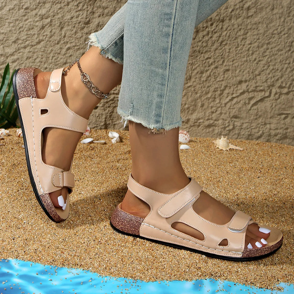 Open Toe Wedge Sandals