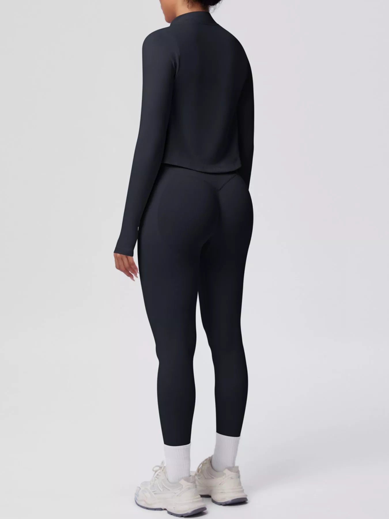 Tank & Zip-Up Jacket and Leggings Three-Piece Active Set