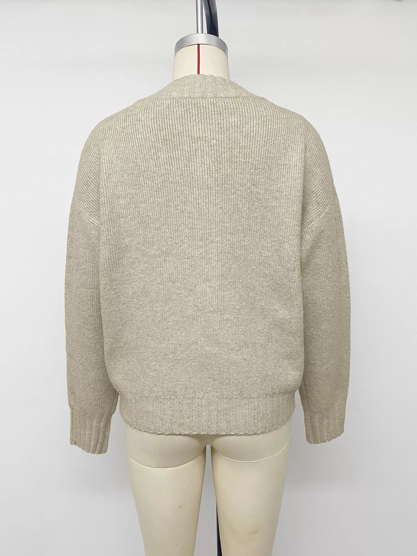 Zip-Up Dropped Shoulder Cardigan