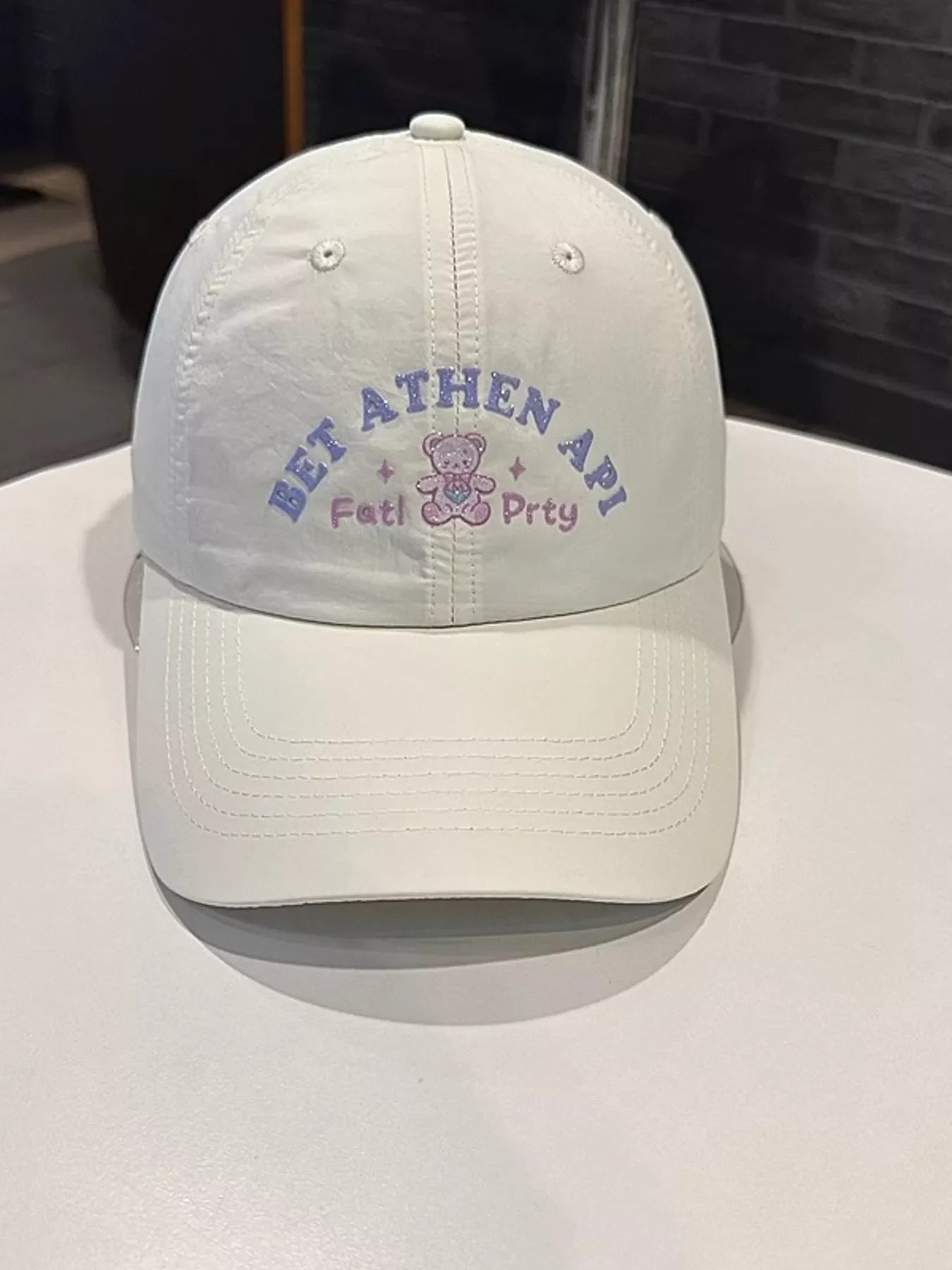 Bear Embroidered Baseball Cap