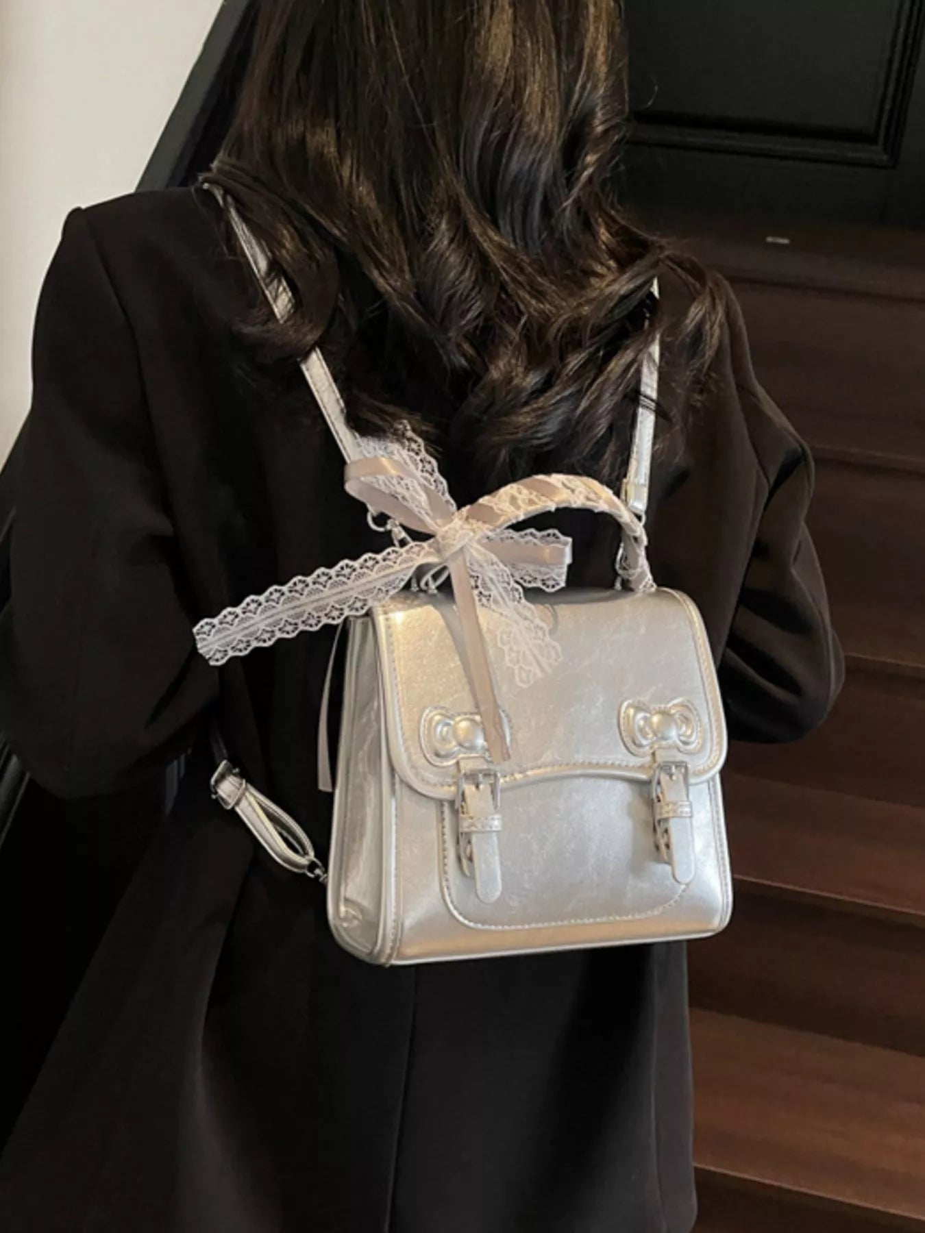 PU Leather Backpack Bag