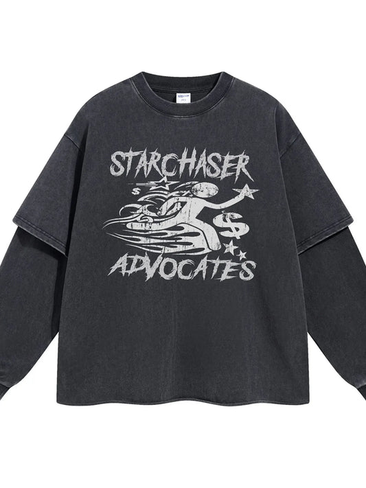 Men's Graphic Round Neck Long Sleeve T-Shirt