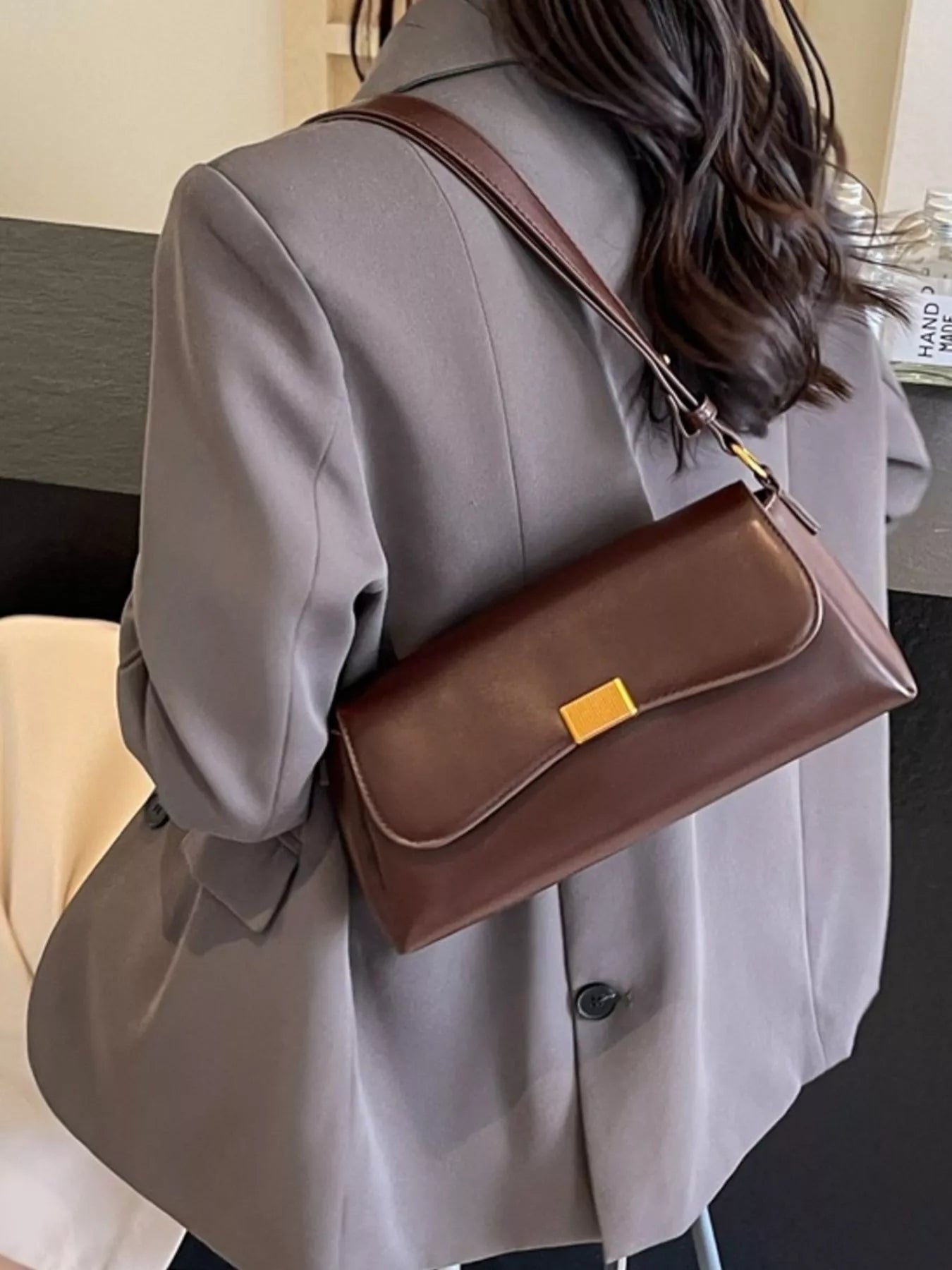 Flap Leather Shoulder Bag