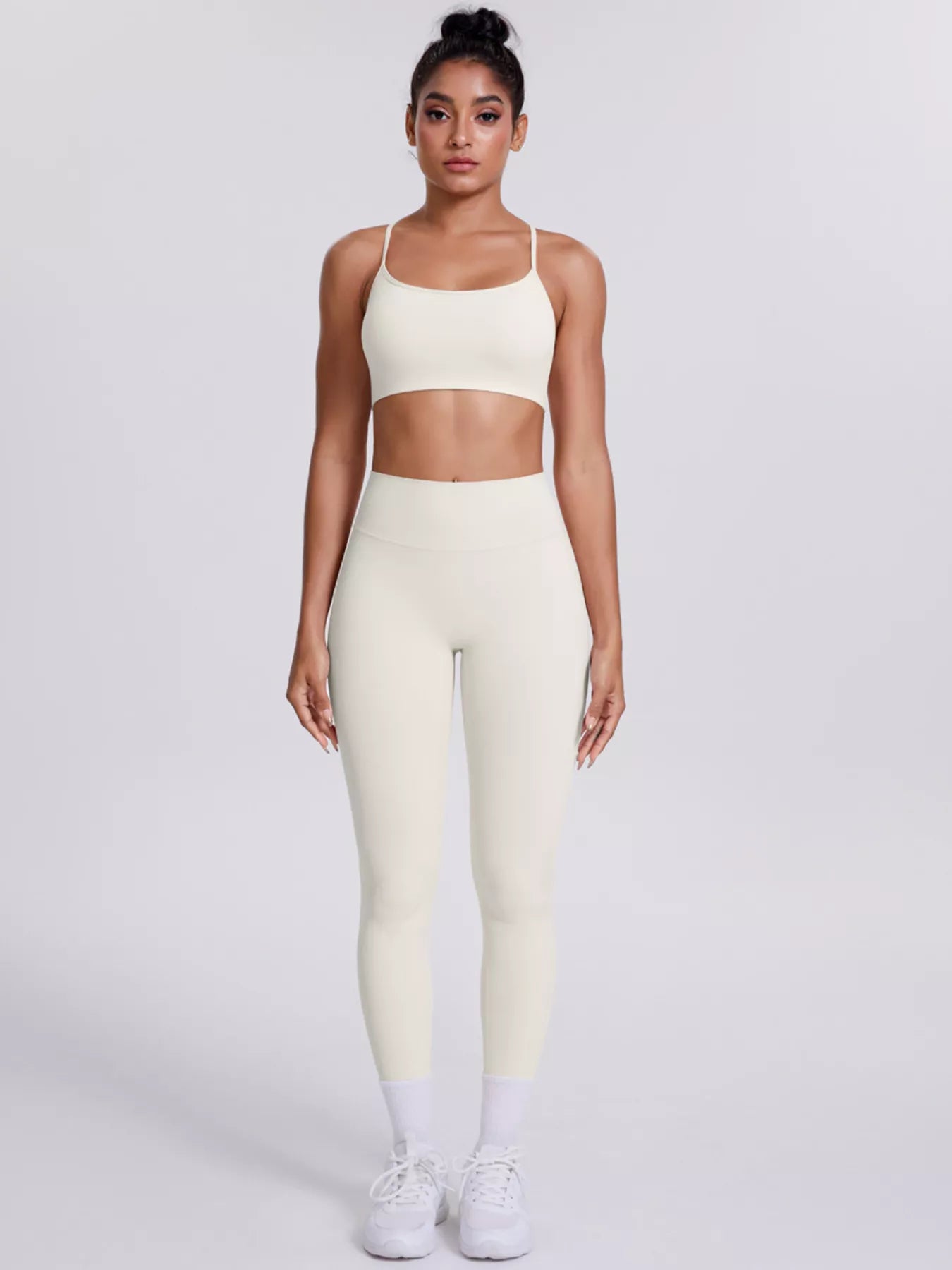 Criss-Cross Back Cami and Leggings Active Set