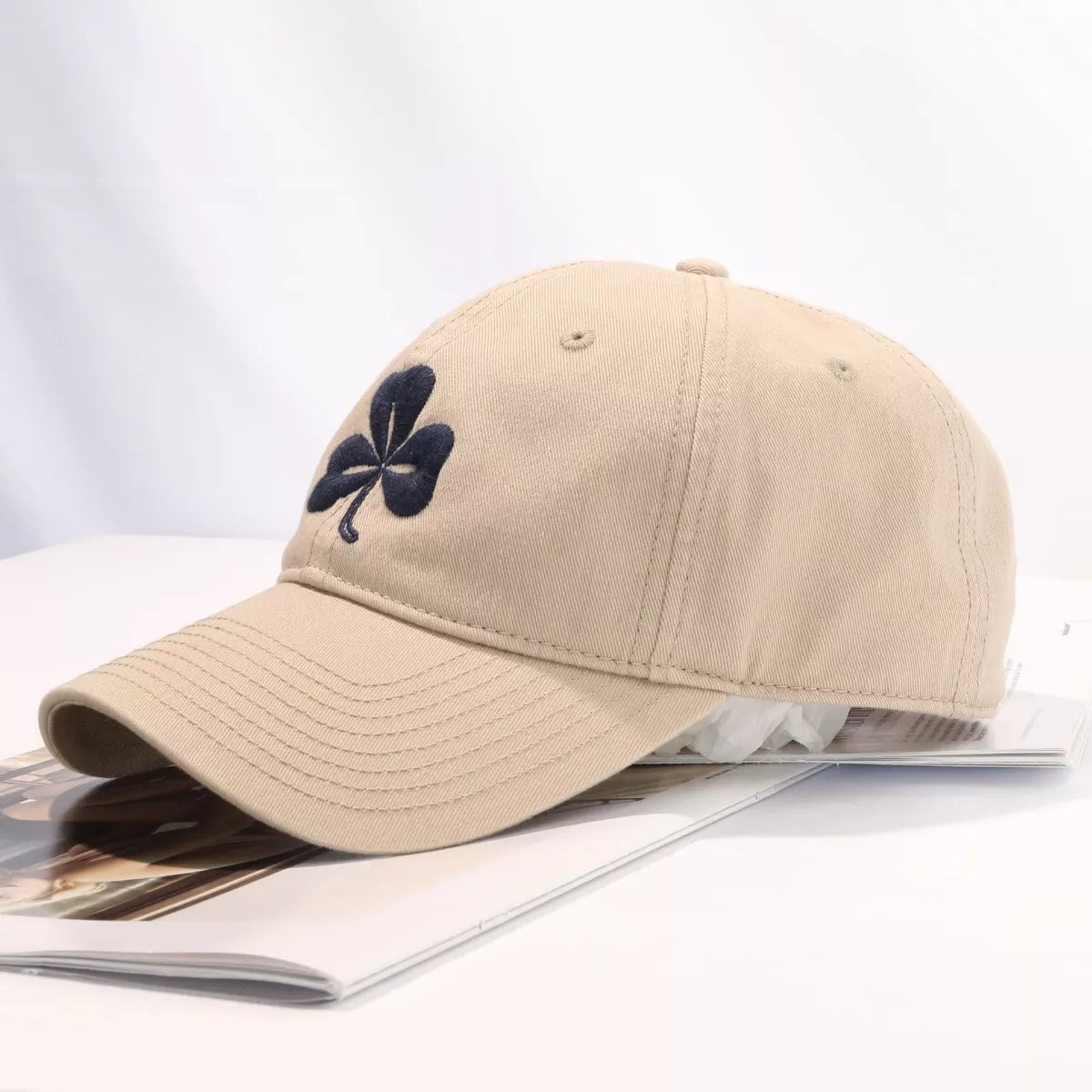 Clover Embroidered Baseball Cap