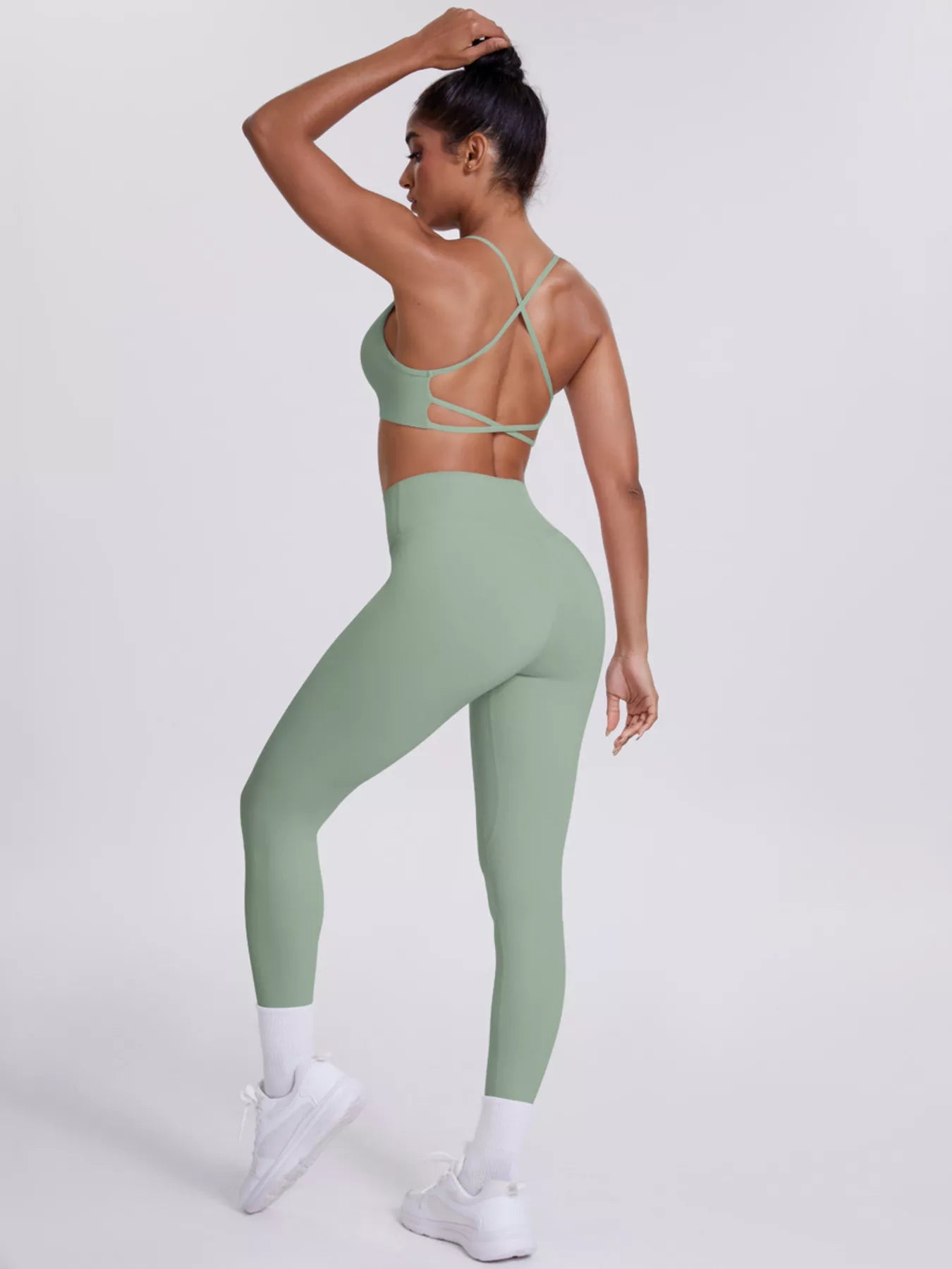 Criss-Cross Back Cami and Leggings Active Set