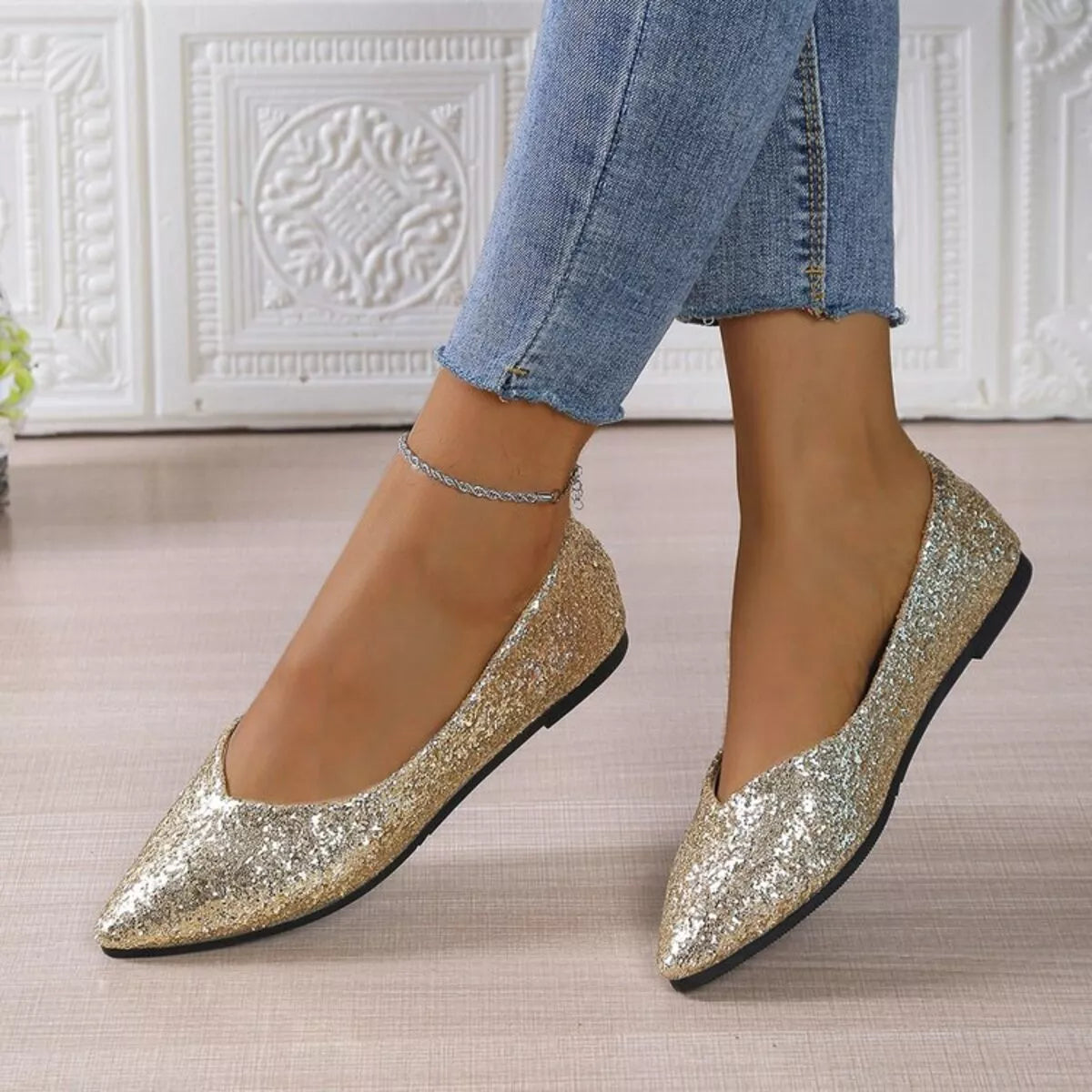Point Toe Flats Slip-Ons