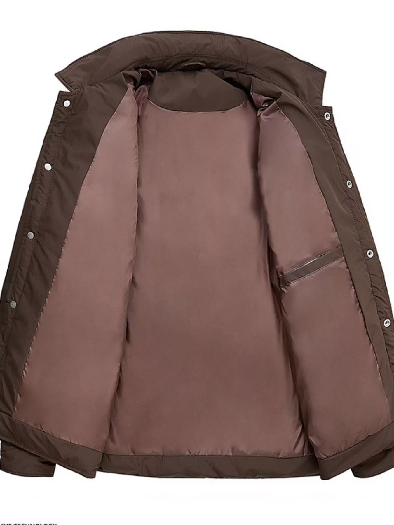Men's Plus Size Snap Down Puffer Jacket