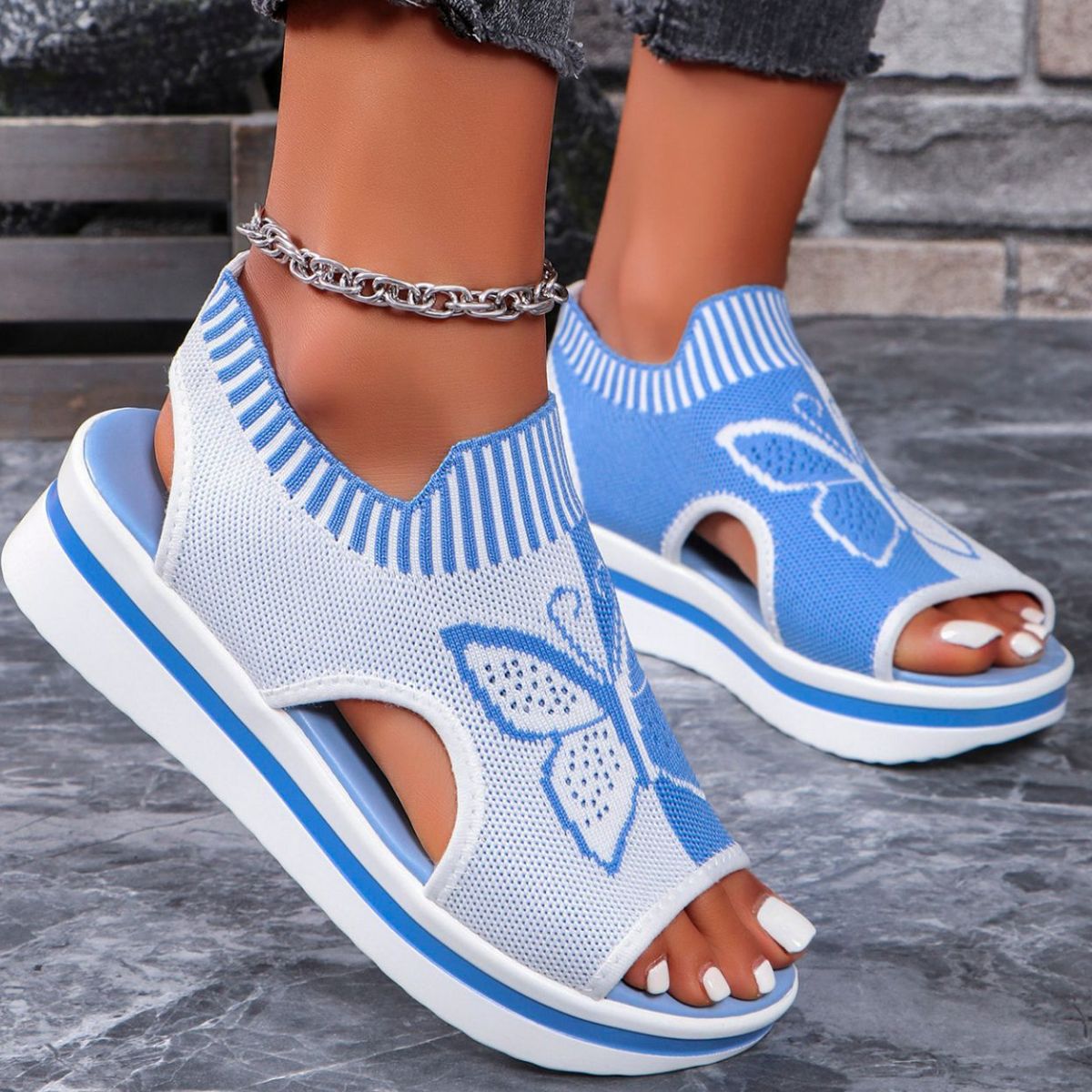 Open Toe Wedge Sandals