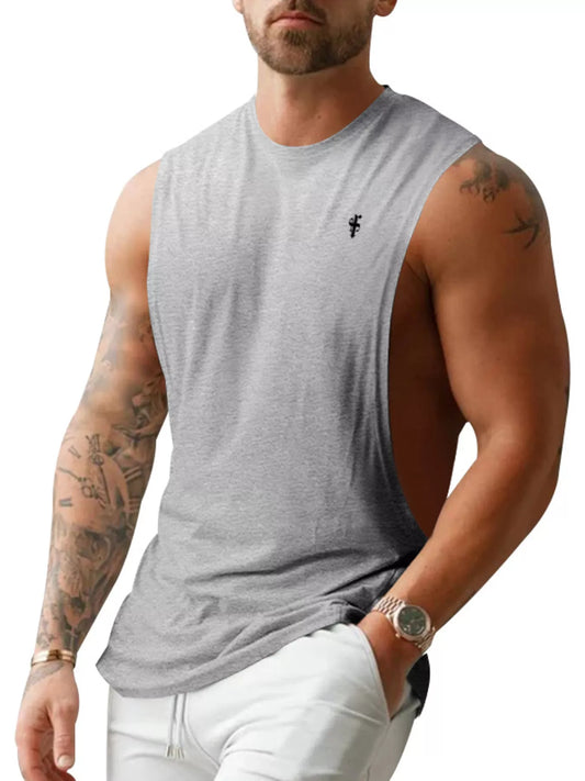 Men's Full Size Round Neck Tank Top Plus Size