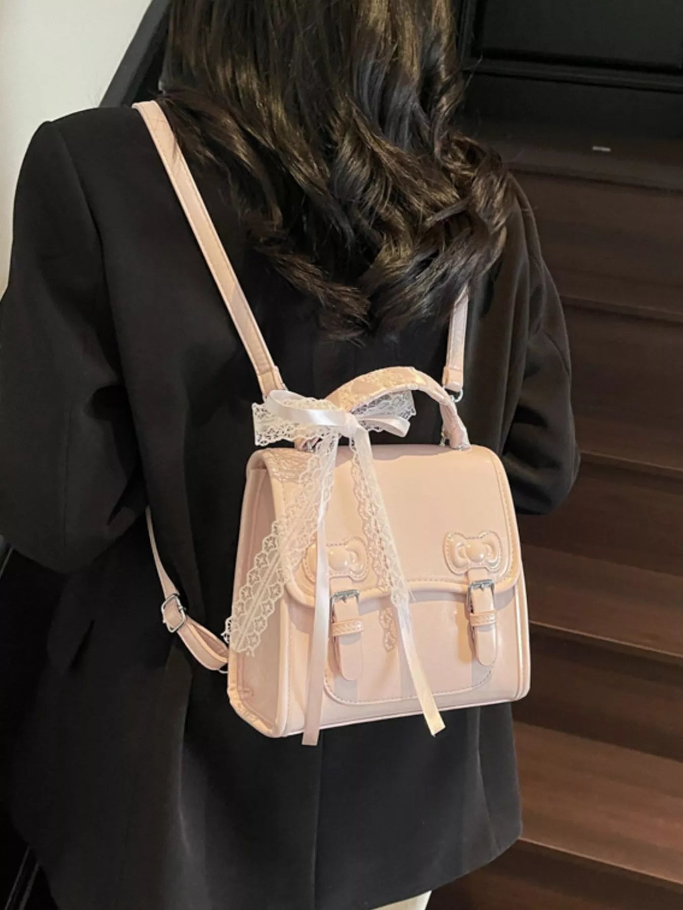 PU Leather Backpack Bag