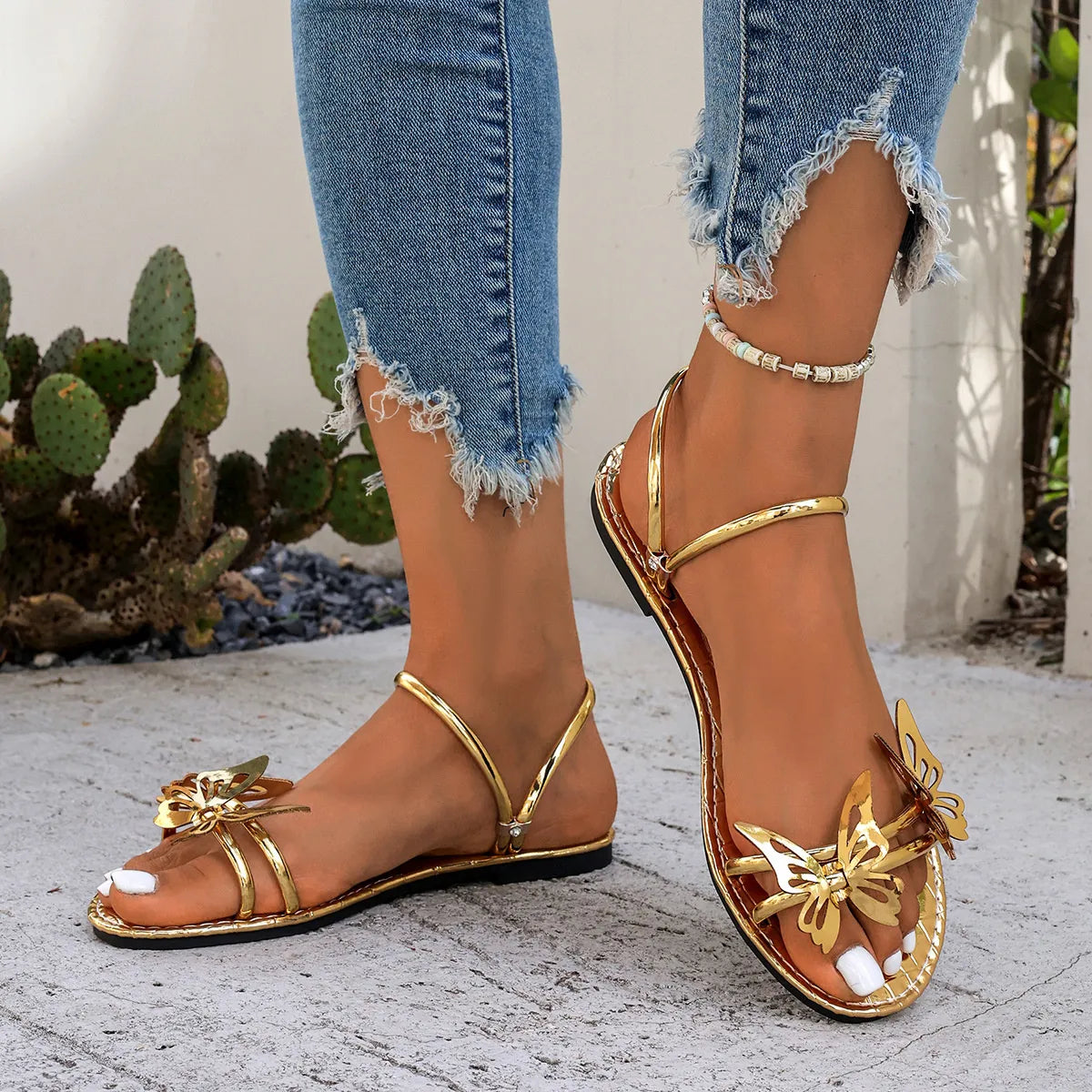 Butterfly Flat Summer Sandals