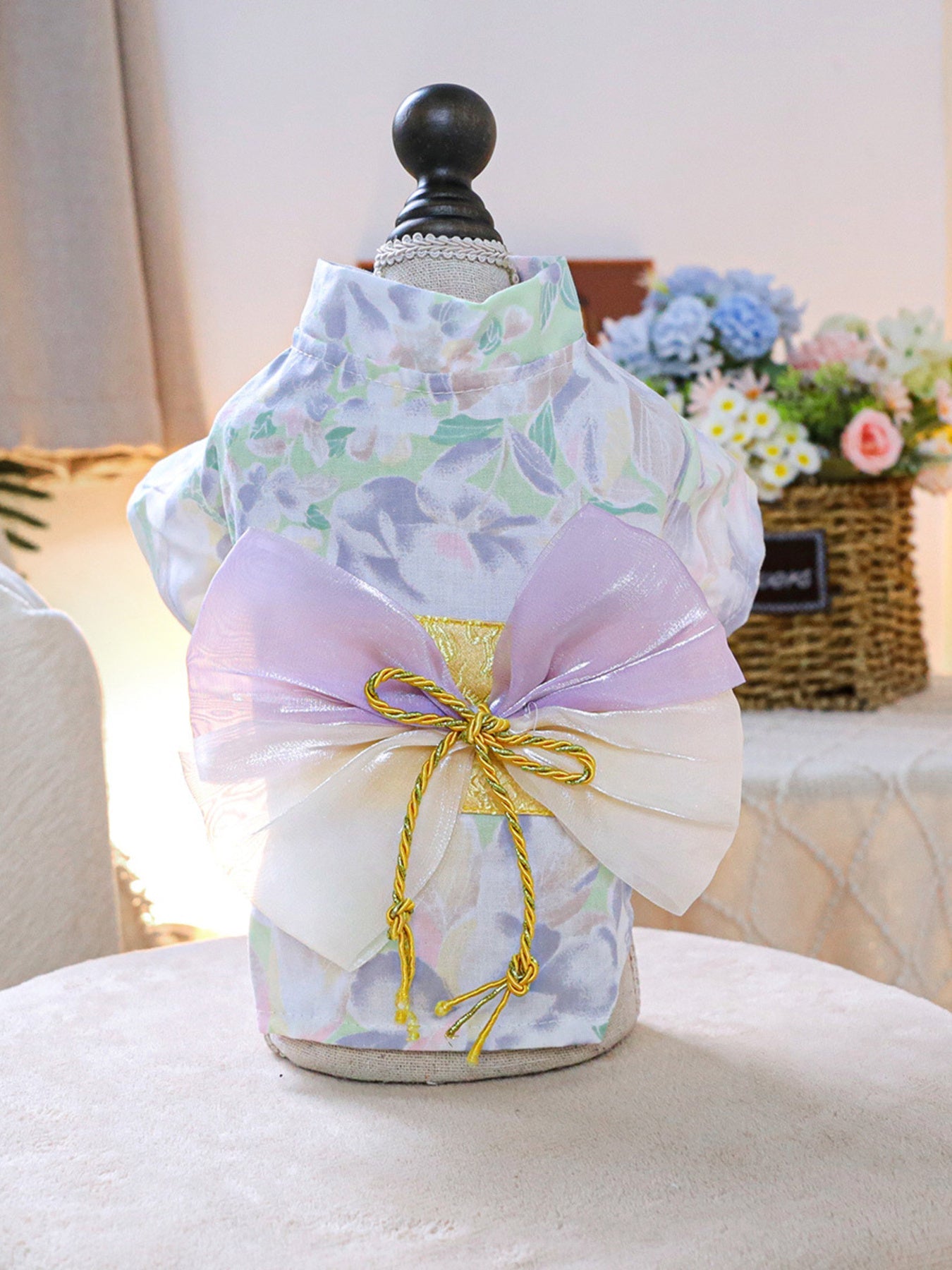 Bow Printed Pet Dress