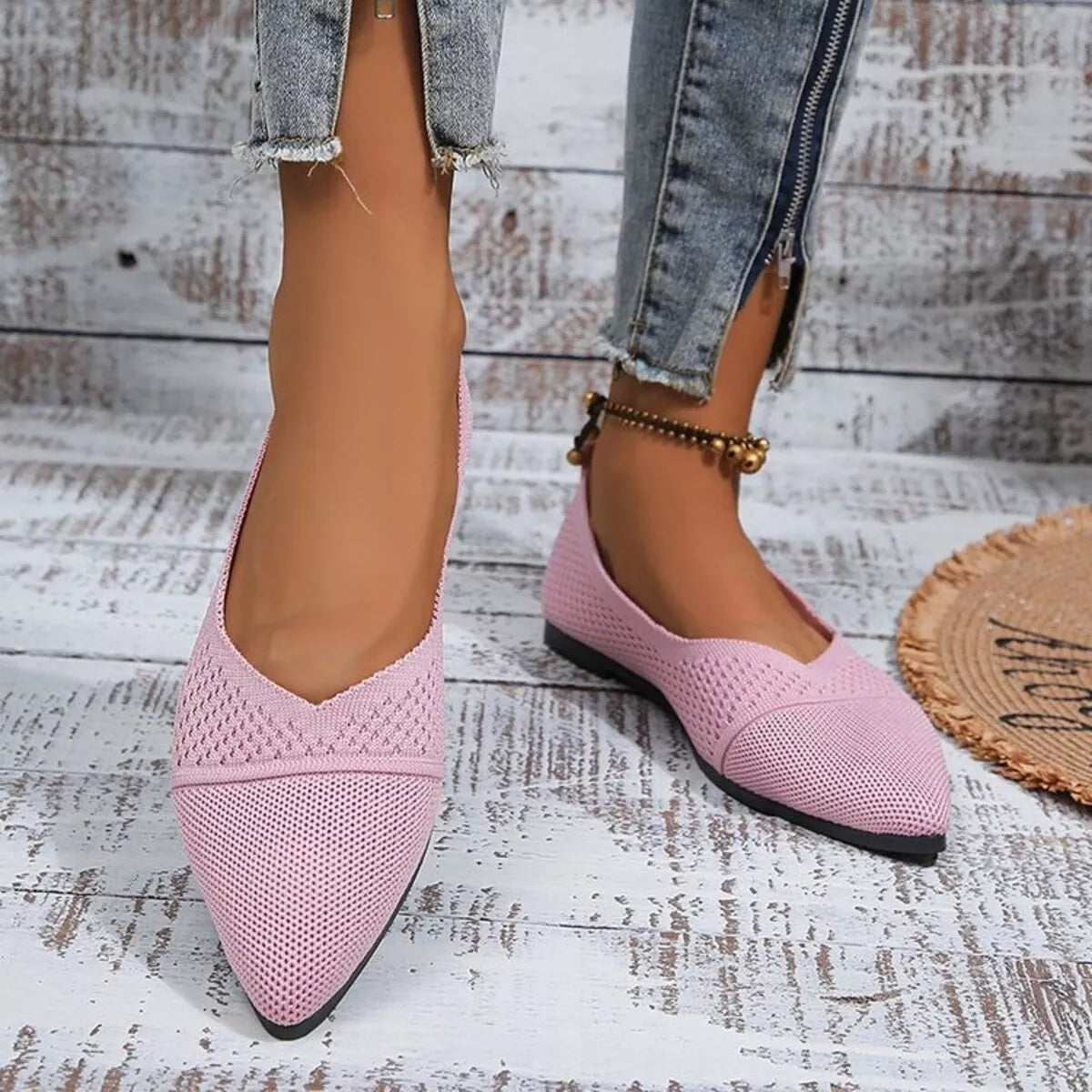 Point Toe Flats Slip-Ons