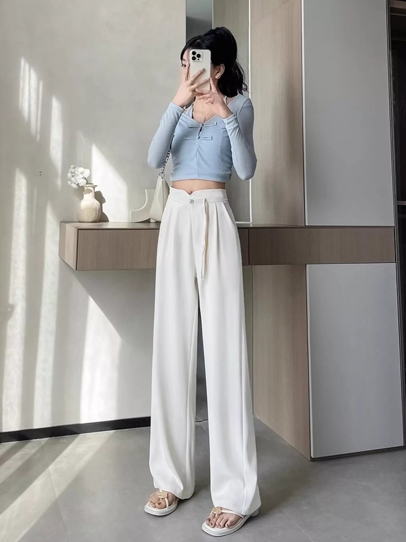 High-Waisted Wide-Leg Pants
