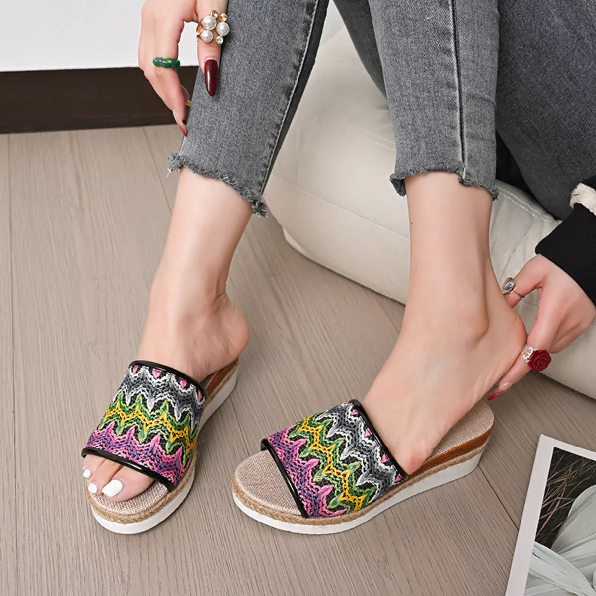 Open Toe Wedge Sandals