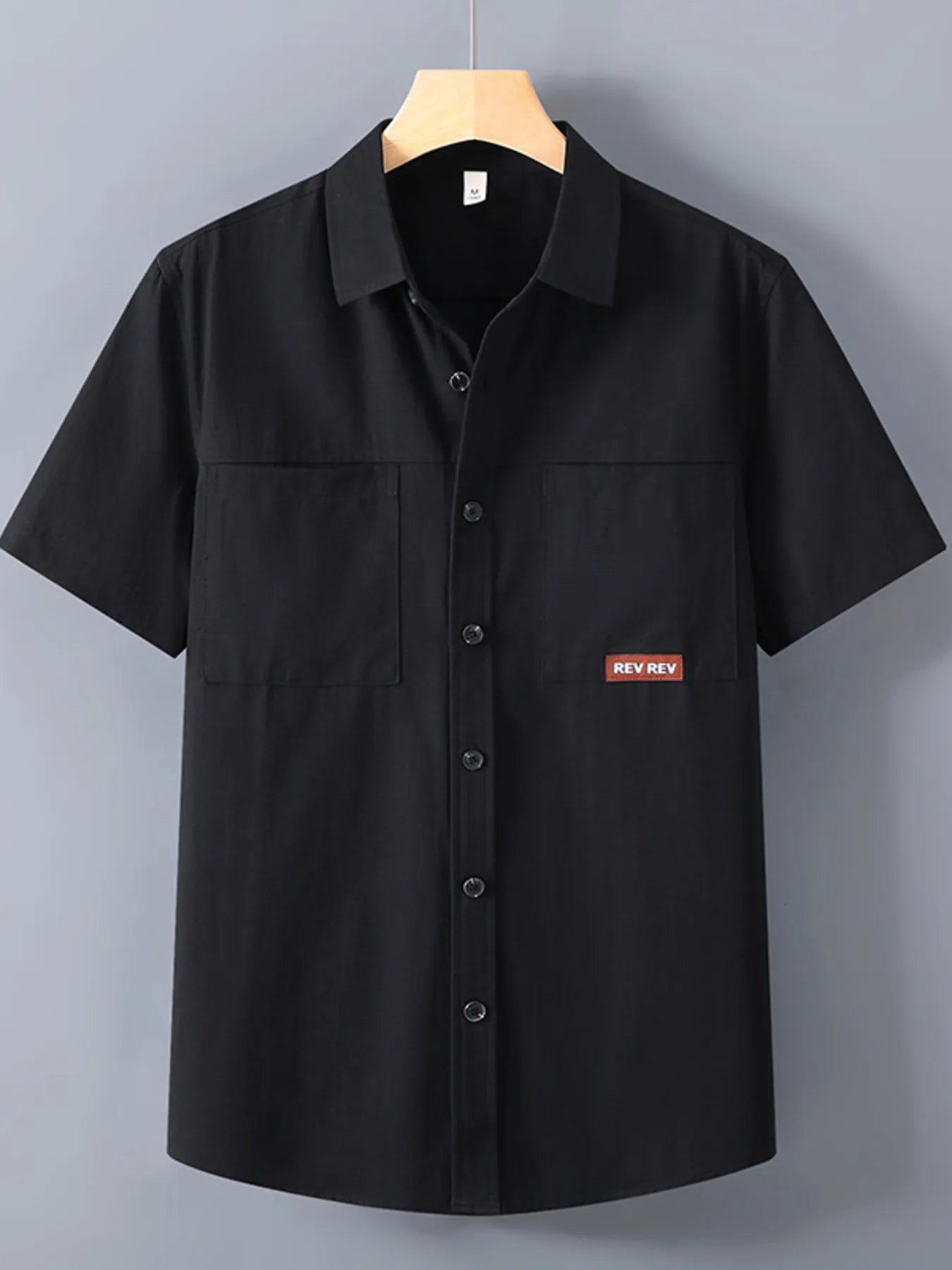 Men's Plus Size Button Up Short Sleeve Shirt