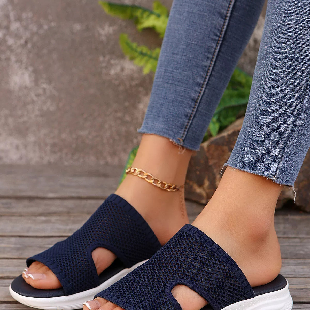 Breathable Mesh Open Toe Sandals