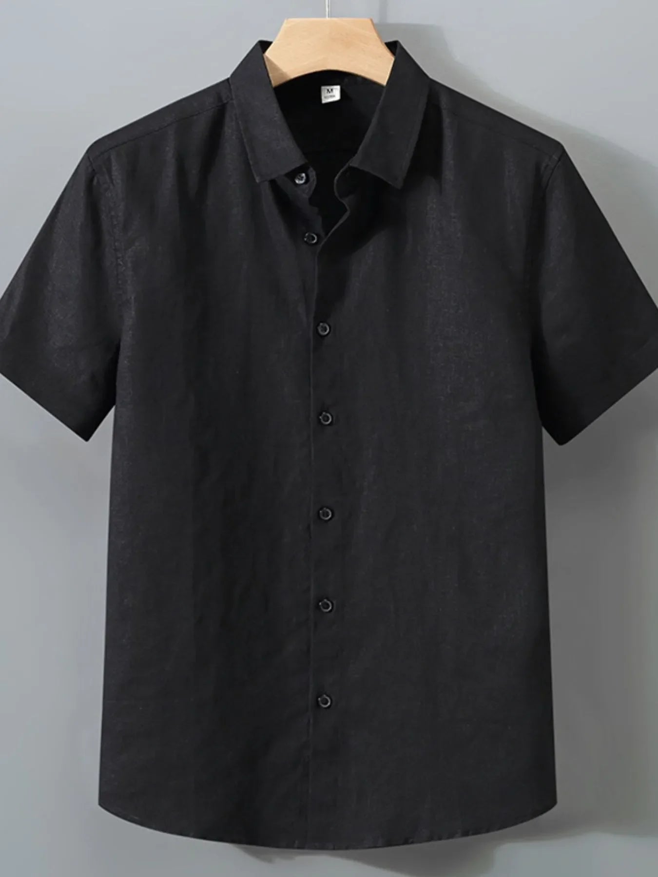 Men's Full Size Short Sleeve Button-Up Shirt Plus Size