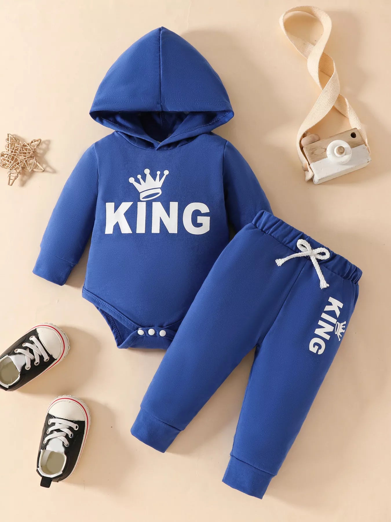 Children's Long Sleeve Bodysuit Hoodie and Pants Set
