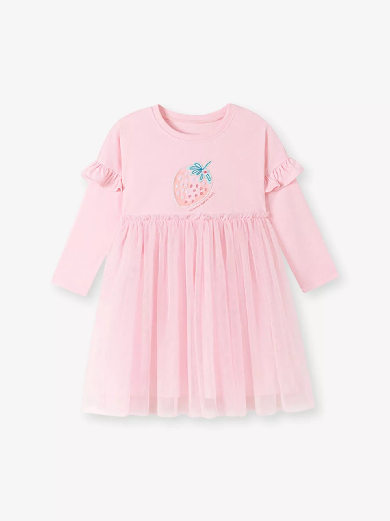 Children's Strawberry Graphic Tulle Dress