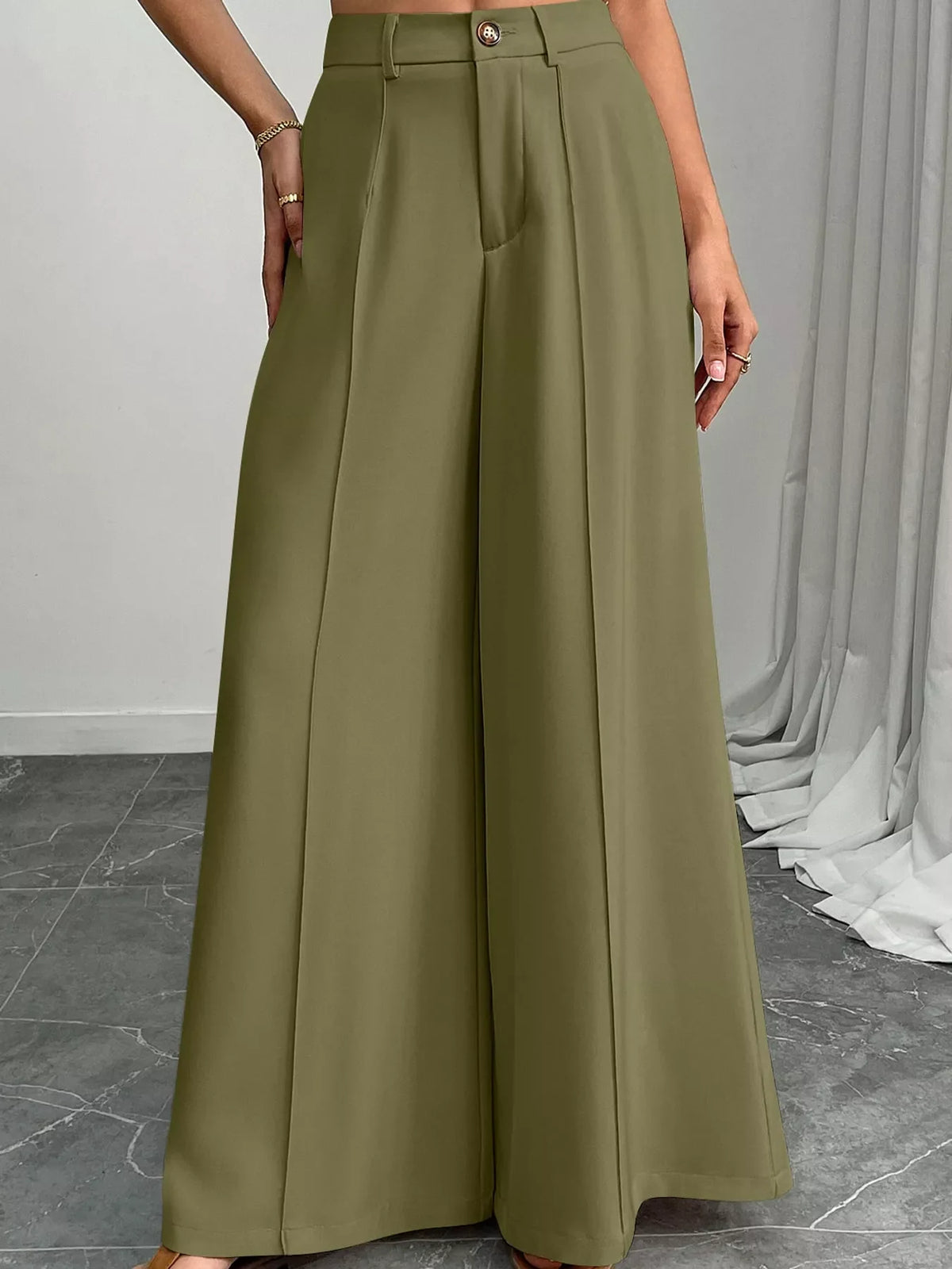 High-Waisted Wide-Leg Pants