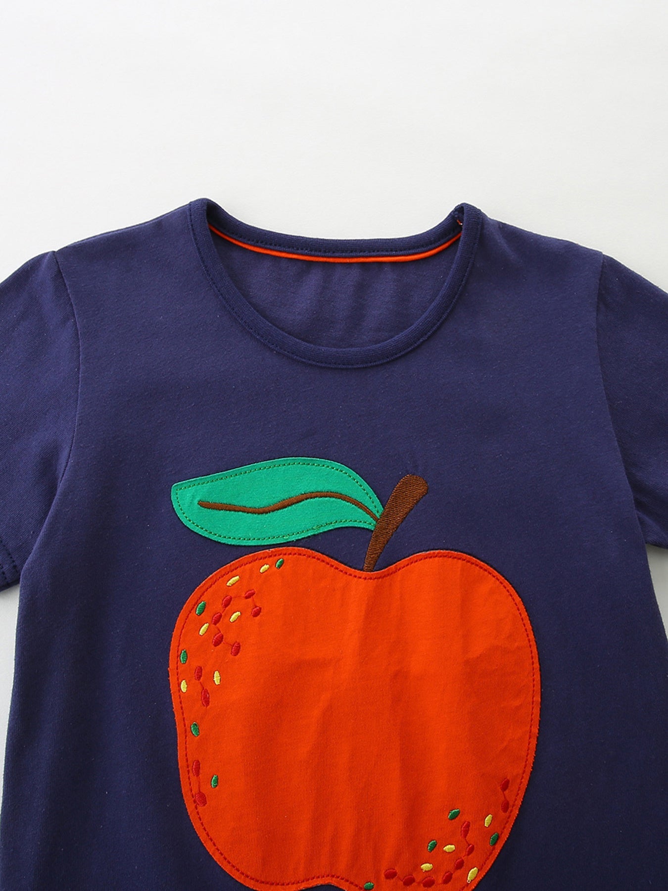 Children's Apple Embroidered T-Shirt & Shorts Set