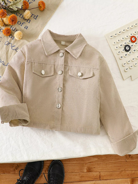 Children's Casual Corduroy Button-Up Jacket