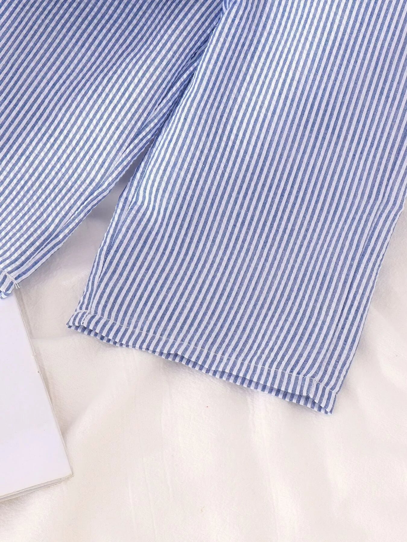 Children's Striped Sleeveless Top and Pants Set with Bows