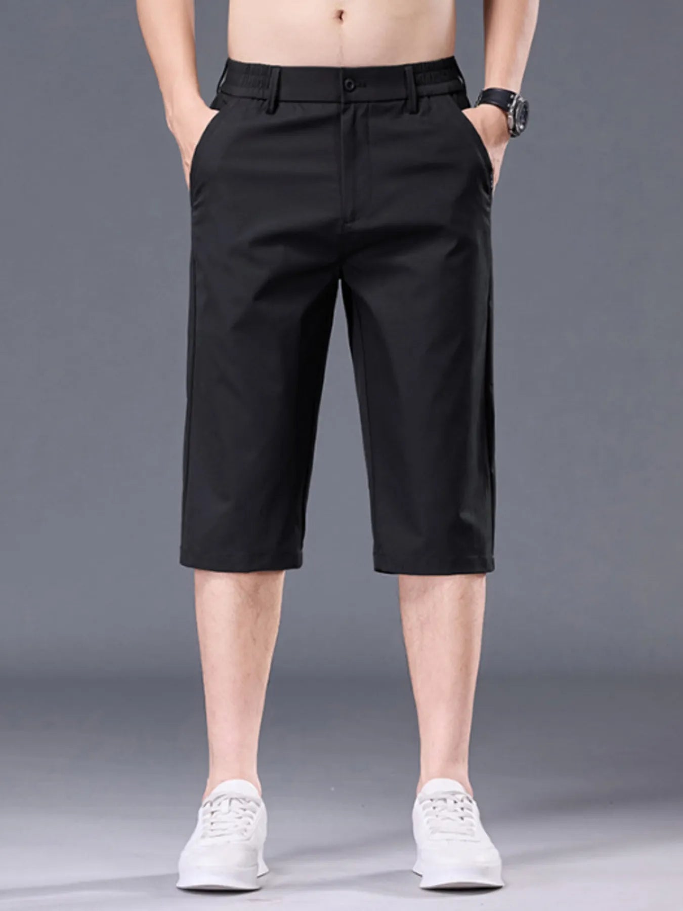 Men's Plus Size Casual Shorts with Pockets
