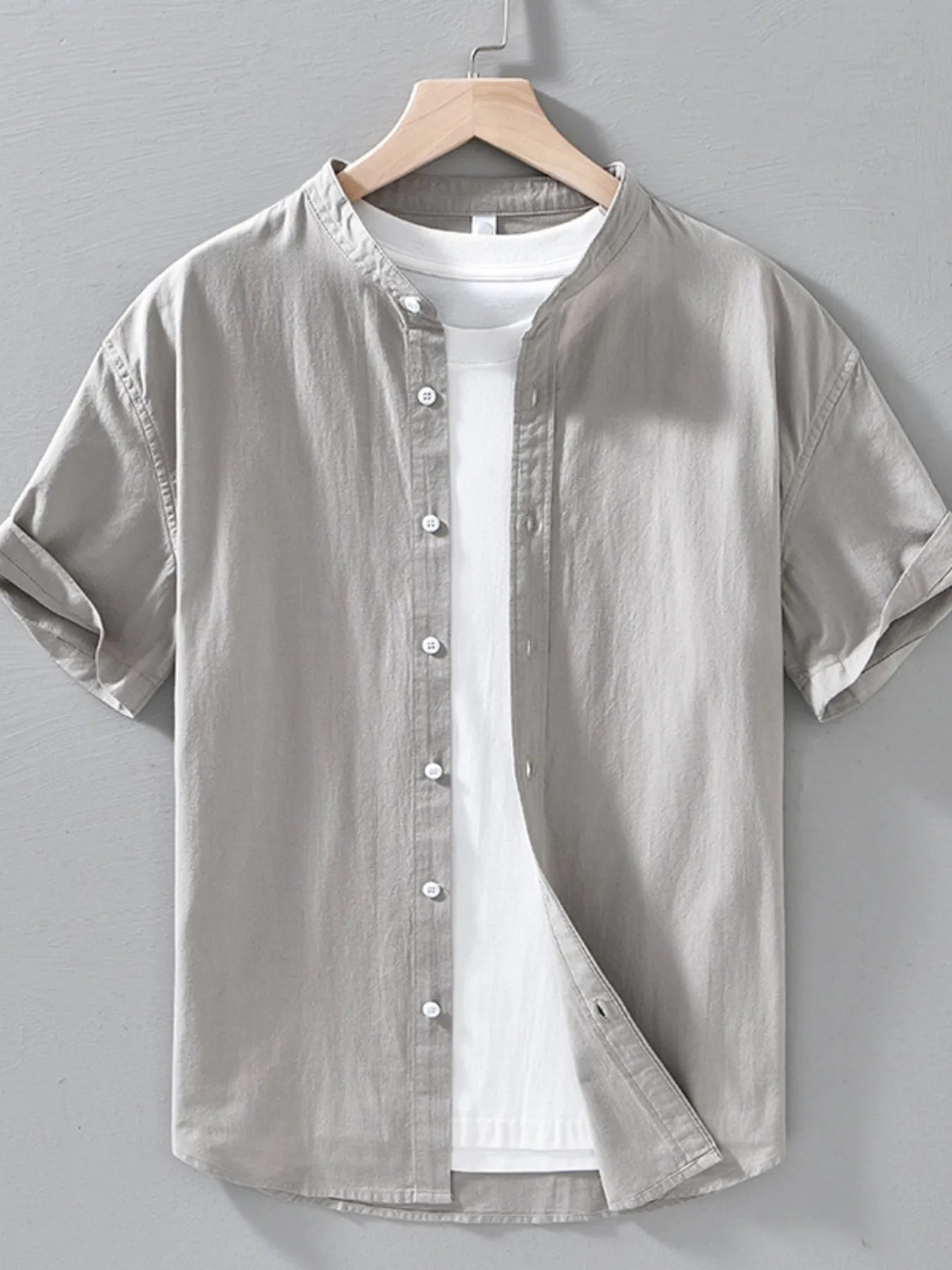 Men's Plus Size Button Up Short Sleeve Shirt