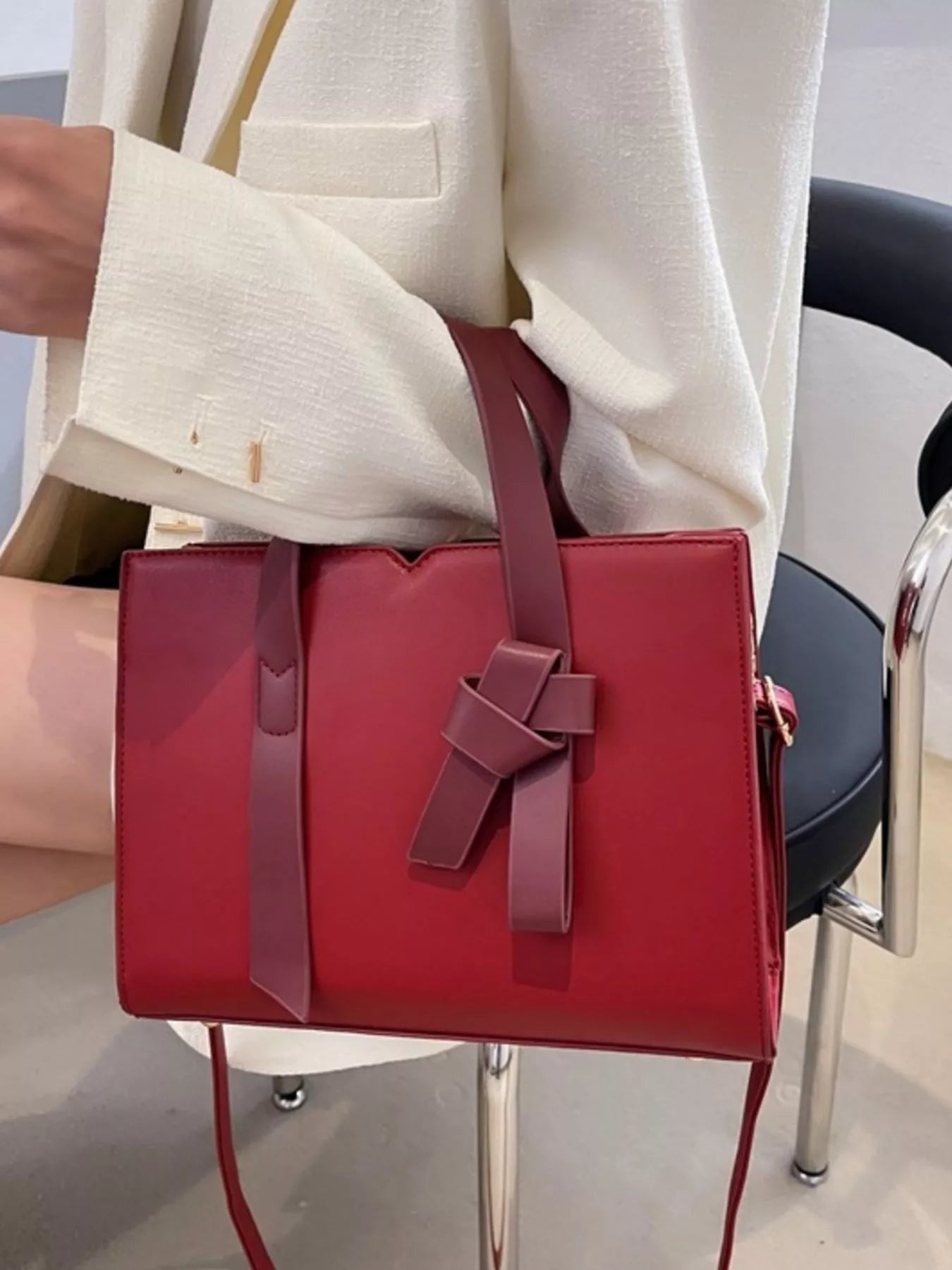 Faux Leather Tote Bag