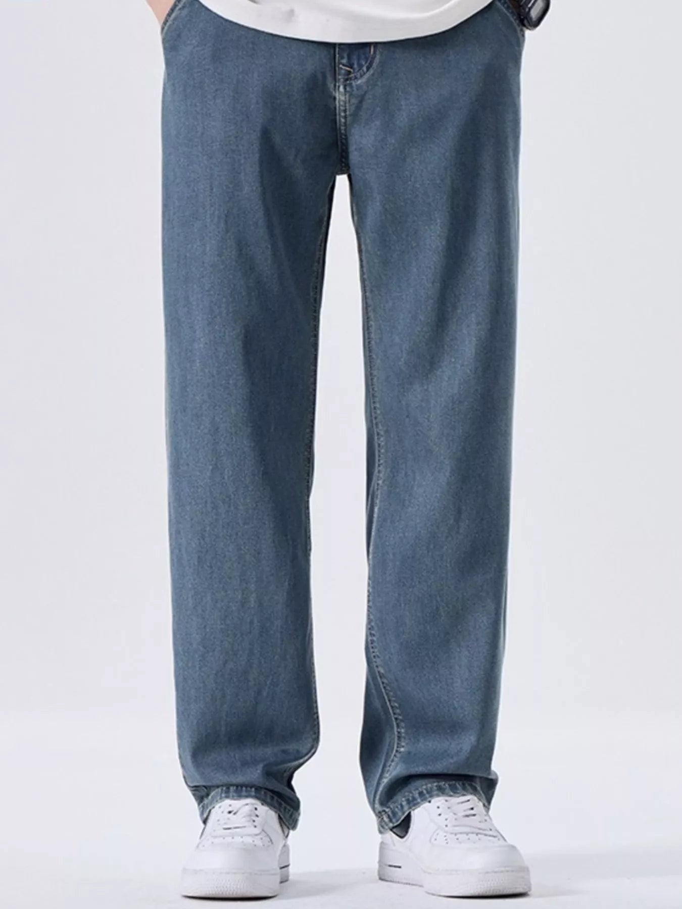 Men's Wash Wide Leg Jeans