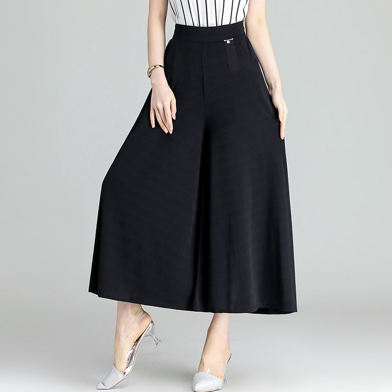 Thin Wide-Leg Pants Ankle-Length Culottes