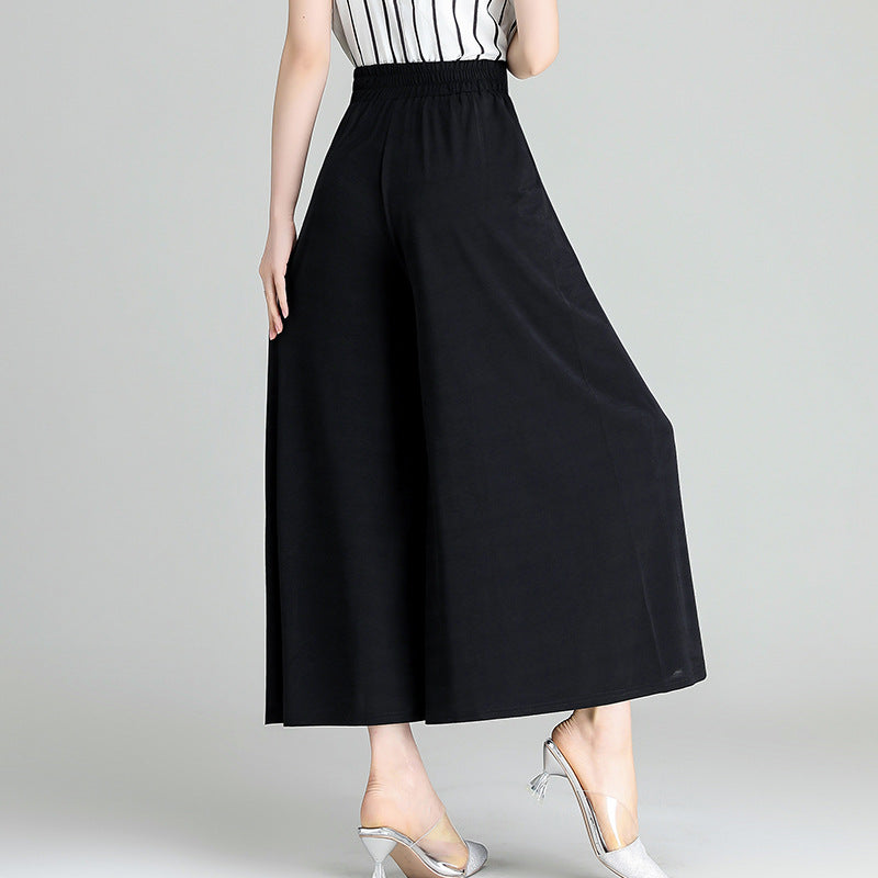 Thin Wide-Leg Pants Ankle-Length Culottes